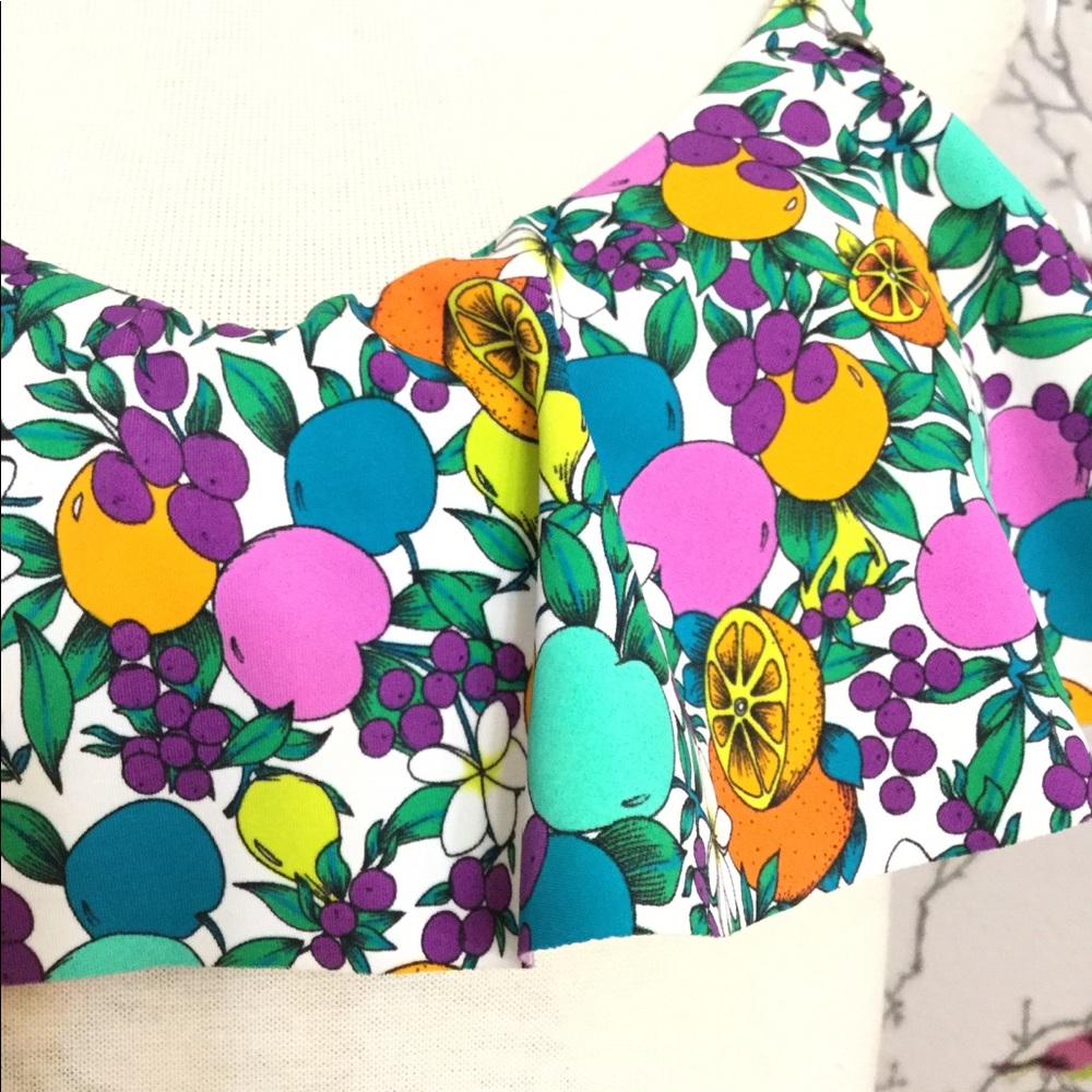 ASOS All About Eve Fruity Floral Swim Top AU 10 - Picture 2 of 5